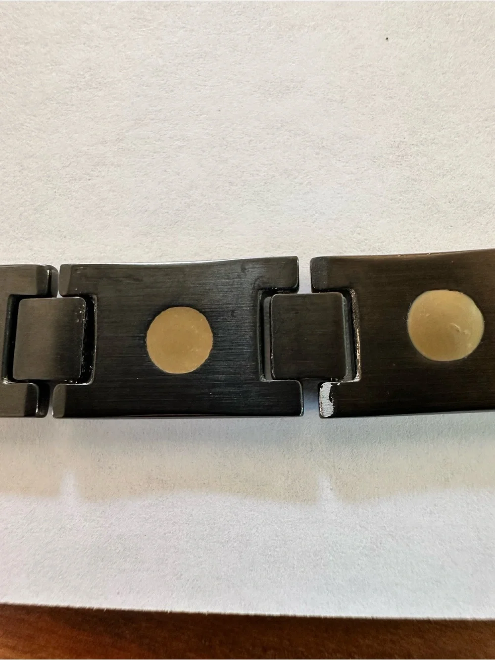 IP Branded Black Magnetic Therapy Link Bracelet